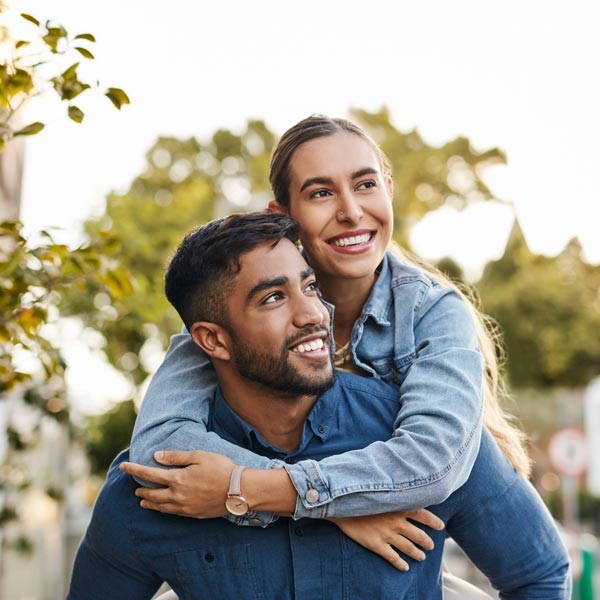 smiling couple