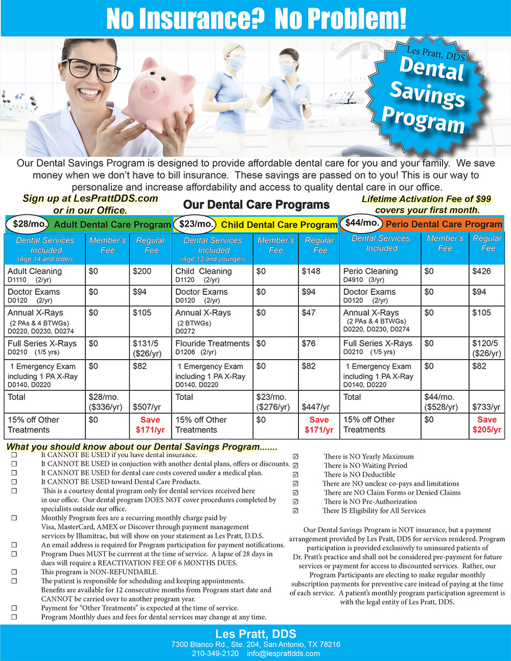 Dental Savings Program Flyer